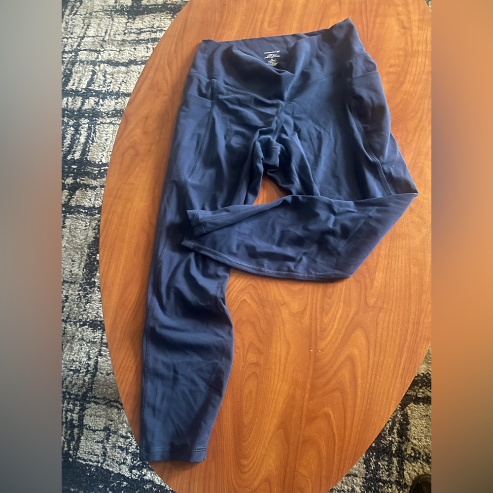 Girls' Navy Performance Leggings - Unbranded